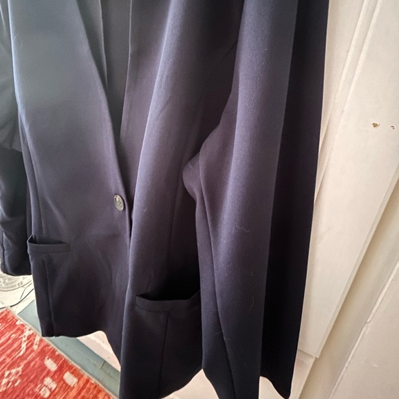 BRAND NEW Agnes Orinda Navy Women's Blazer Lined w/ Long Sleeves and 1 Button Up - Picture 9 of 12